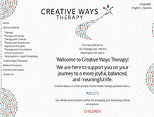 Tablet Screenshot of creativewaystherapy.com